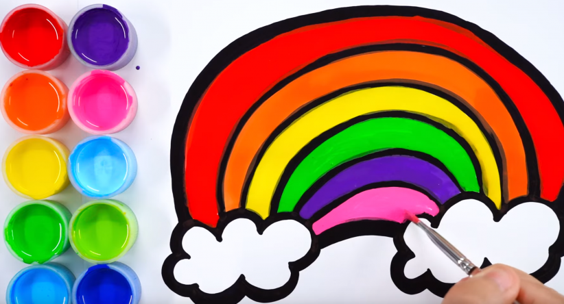 Colorful Rainbow Painting and Drawing