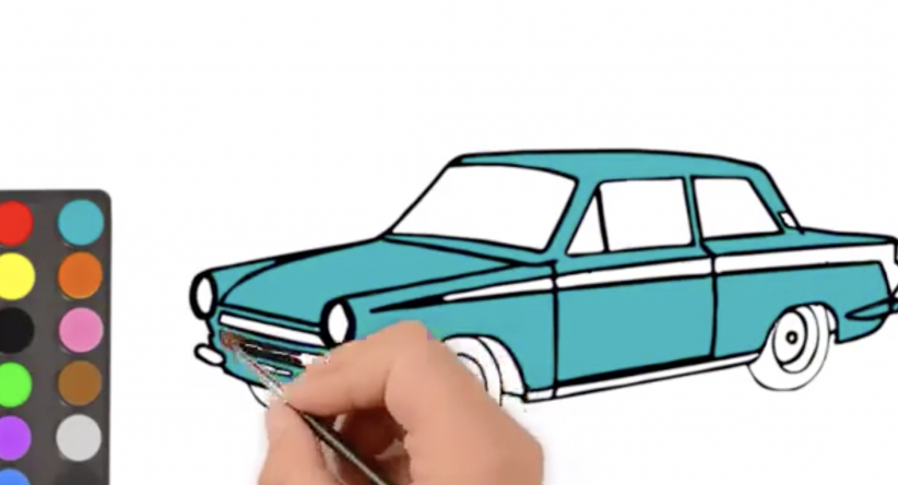 Colorindo páginas Como desenhar facilmente Carro de lótus co