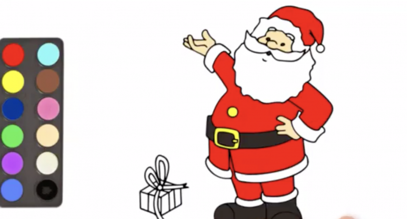 Colorindo páginas Como desenhar facilmente Pai Natal