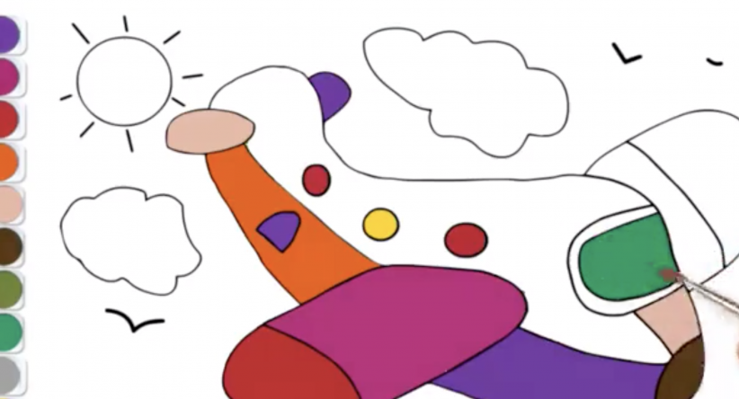 Colorindo páginas Desenho Como Desenhar O Avião