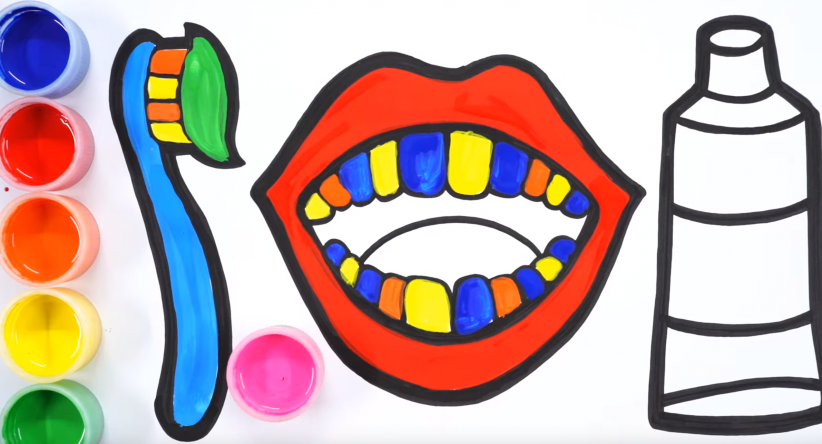 Coloring #mouth Painting and drawing