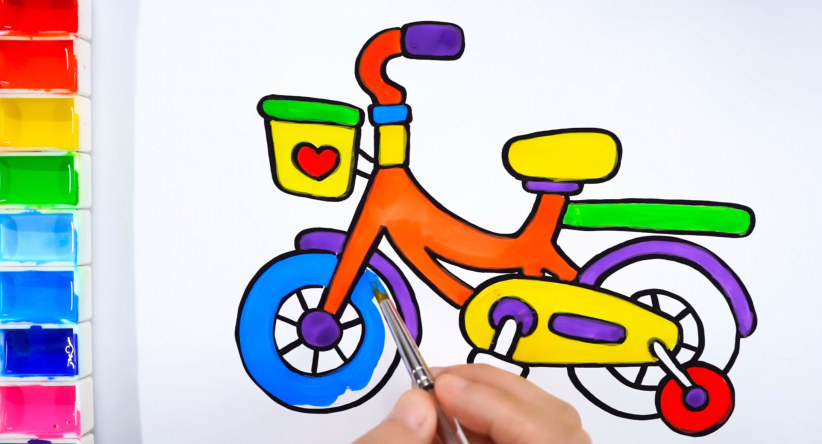How to draw a Bicycle step by step easy