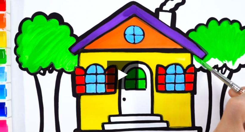 How to draw a House with tree House drawing drawing
