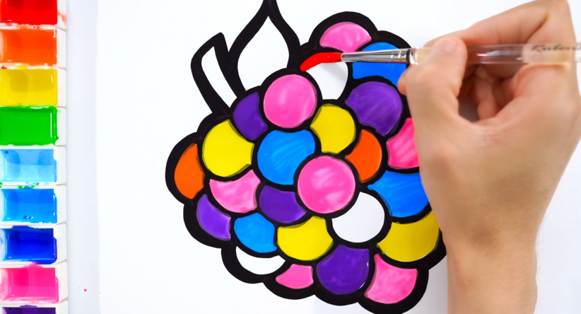 How to draw Grapes