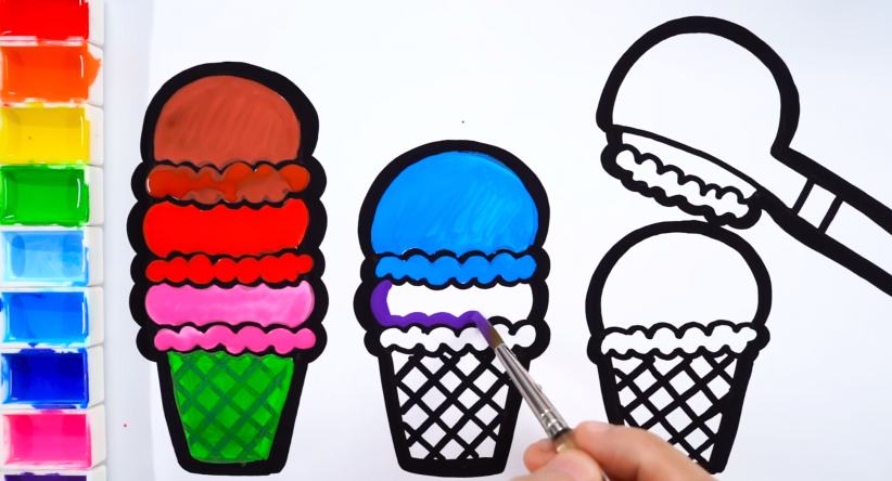 Ice Cream coloring pages for kids