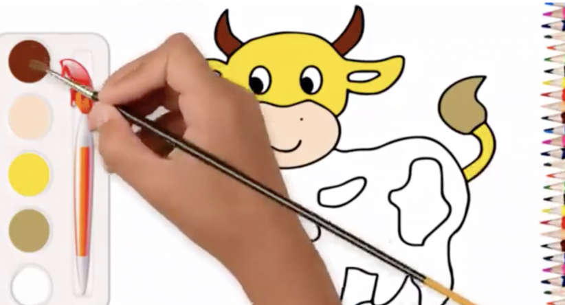 Páginas para colorir desenho de vaca