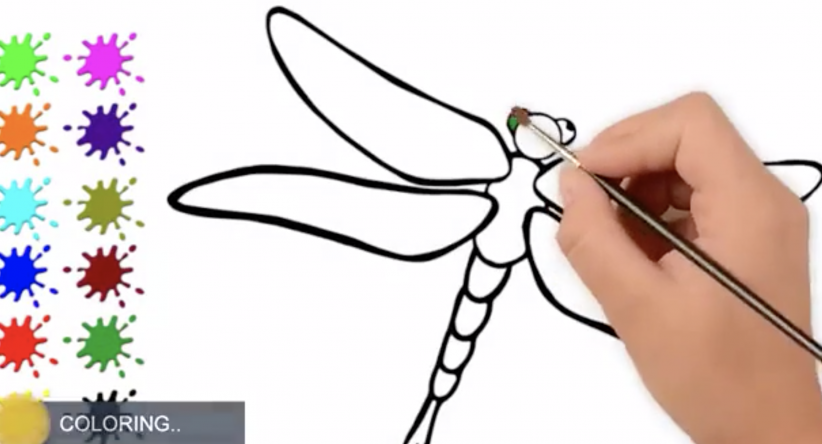 Páginas para colorir desenho Dragonfly