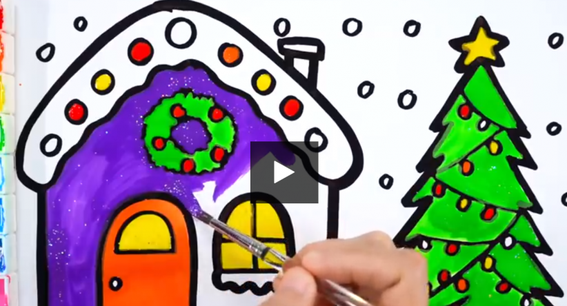 Warna-Warni Belajar Menggambar dan Mewarnai Glitter Christma